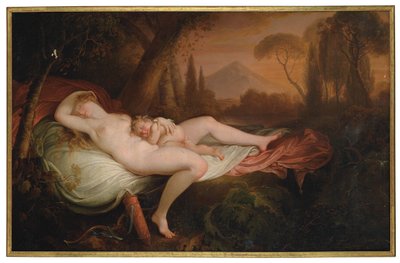 Venus en Cupido in een Boslandschap door Henry Tresham