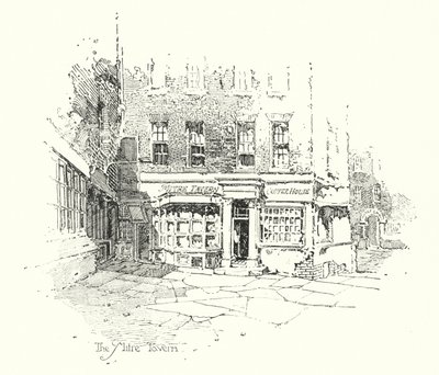 The Mitre Tavern, Londen door Herbert (after) Railton