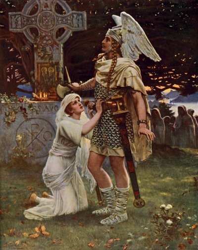 Sir Galahad door Herbert Gustave after Schmalz