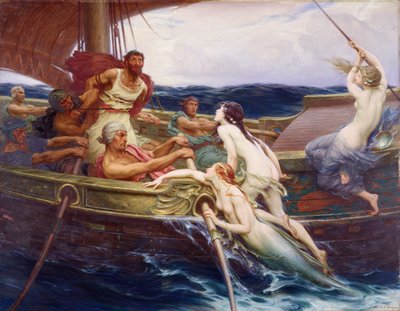 Odysseus en de Sirenen door Herbert James Draper