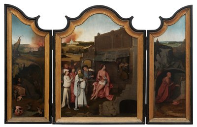 Drieluik van Job, ca. 1500-24 door Hieronymus Bosch