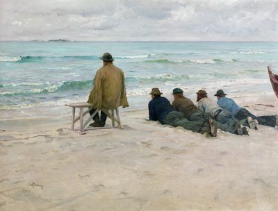 Op wacht door Hjalmer Eilif Emanuel Peterssen