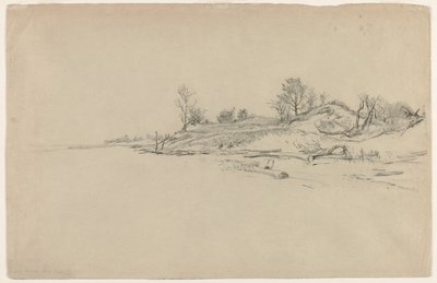 Zandduinen, Lake Ontario, ca. 1874 door Homer Dodge Martin