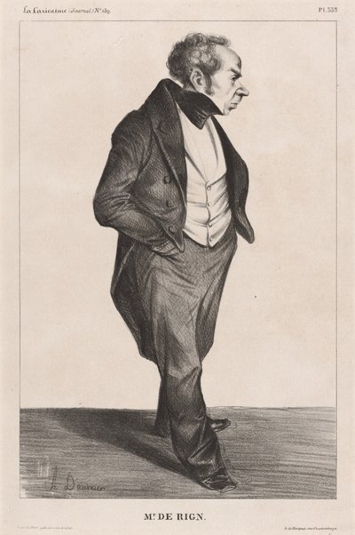 Admiraal de Rigny door Honoré Daumier