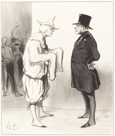 Wortel van de acrobaat door Honoré Daumier