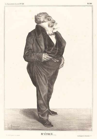 Charles Guillaume Étienne door Honoré Daumier