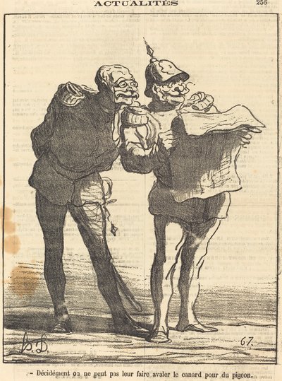 Beslist, men kan niet... door Honoré Daumier