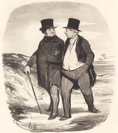 De tijden zijn moeilijk... door Honoré Daumier