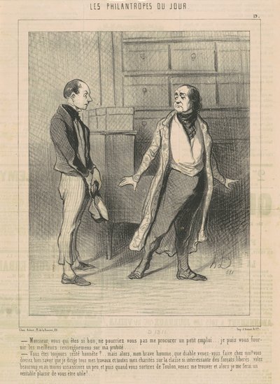 Mijnheer, u die zo goed bent... door Honoré Daumier