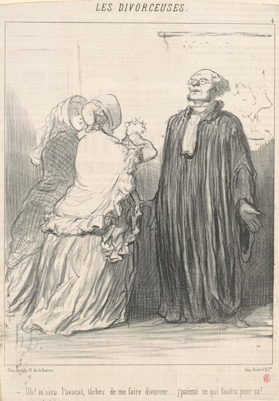 Oh! Meneer de advocaat, probeer... door Honoré Daumier