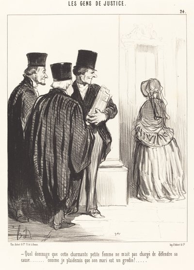 Wat jammer dat deze charmante... vrouw... door Honoré Daumier