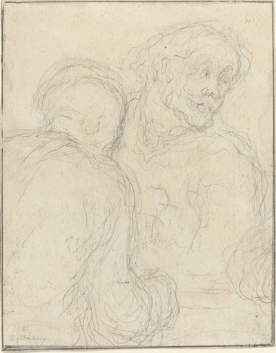 Twee Mannen door Honoré Daumier