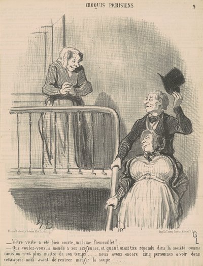 Uw bezoek was erg kort... door Honoré Daumier