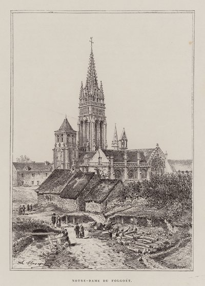 Notre-Dame Du Folgoet (gravure) door Hubert Clerget