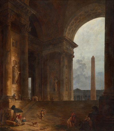 De Obelisk, 1787-88 door Hubert Robert