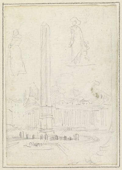 De Obelisk op het Sint-Pietersplein door Hubert Robert