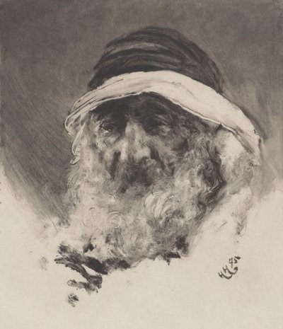 Studie van een Arabisch hoofd door Hubert von Herkomer