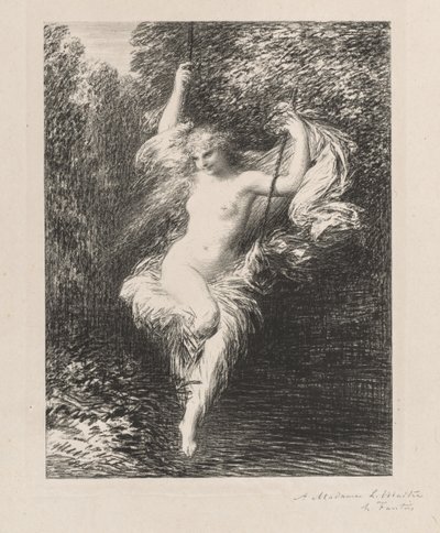 Sarah la Baigneuse, 1892 door Ignace Henri Jean Fantin Latour