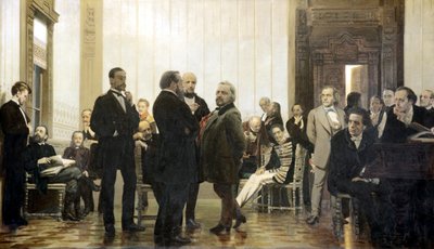 Slavische Componisten, 1871-1872 door Ilya Efimovich Repin