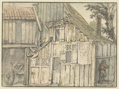 Gevel van een boerderij door Isaac van Ostade