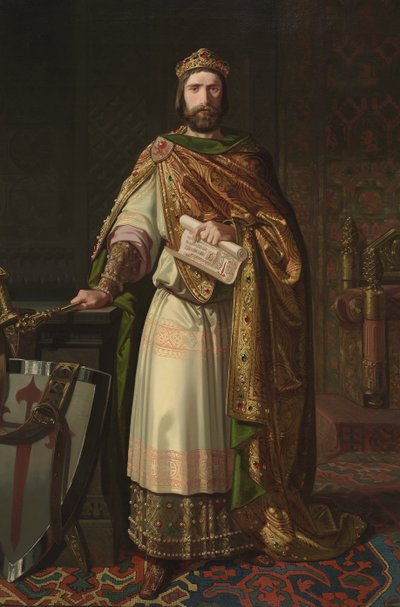 Koning Ferdinand II van León, 1850 door Isidoro Lozano