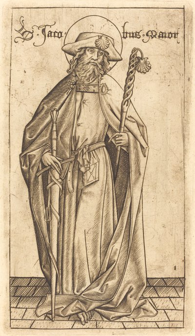 Sint Jacobus de Meerdere, ca. 1470-1480 door Israhel van Meckenem