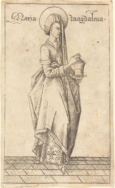 Heilige Maria Magdalena, ca. 1470 door Israhel van Meckenem