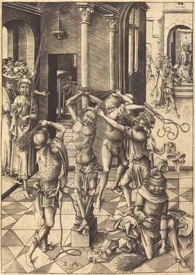 De geseling, ca. 1480 door Israhel van Meckenem