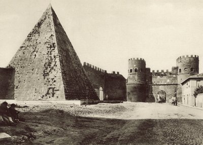 Piramide van Caius Cestius door Italian Photographer