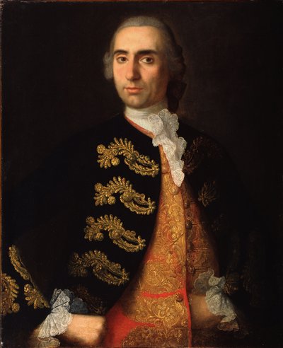 Portret van Ivan Kotsarev, 1757-1759 door Ivan Yakovlevich Vishnyakov