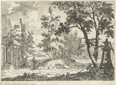 Arcadisch landschap door Izaak Schmidt