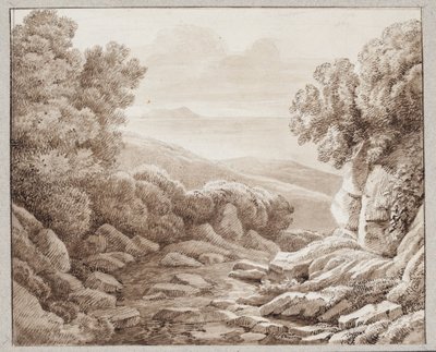 Landschap bij Montenero door J.L. Lund