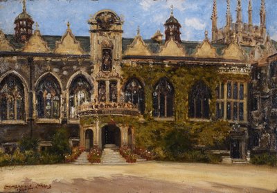 Oriel College door J. Edward Homerville Hague