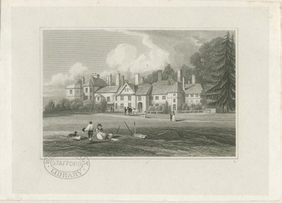 Hagley Hall: gravure, nd [1780-1847] door John Preston Neale