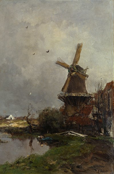 Windmolen door Jacob Henricus or Hendricus Maris