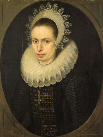 Portret van Antoinette Walleran (1598-?) door Jacob Lambrechtsz Loncke