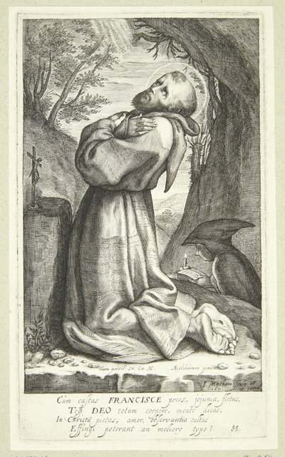 Franciscus van Assisi door Jacob Matham