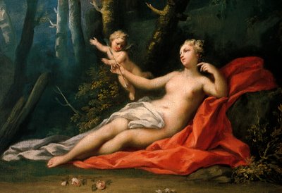 Venus en Cupido door Jacopo Amigoni