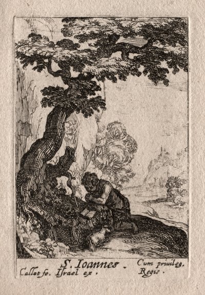 Les Pénitents: St. Johannes de Doper door Jacques Callot