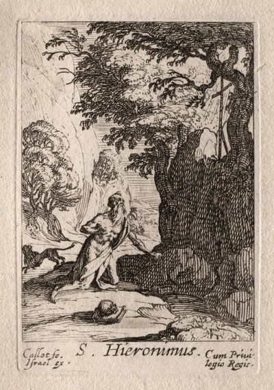 Les Pénitents: St. Hiëronymus door Jacques Callot