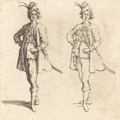 Officier, Vooraanzicht door Jacques Callot