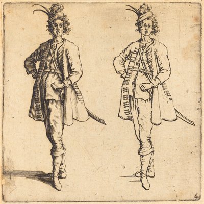 Officier, vooraanzicht door Jacques Callot