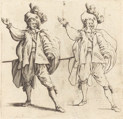 Officier met Grote Pluim, Vooraanzicht door Jacques Callot