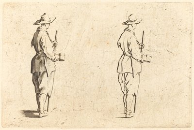 Boer met een Beker, ca. 1622 door Jacques Callot