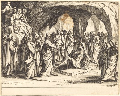 Opwekking van Lazarus door Jacques Callot