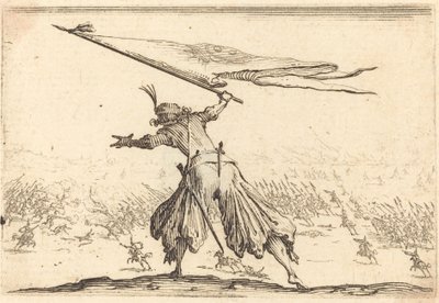 Vaandeldrager door Jacques Callot