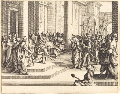 Steniging van Jezus door Jacques Callot