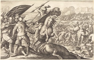 De nederlaag van de Turkse cavalerie door Jacques Callot