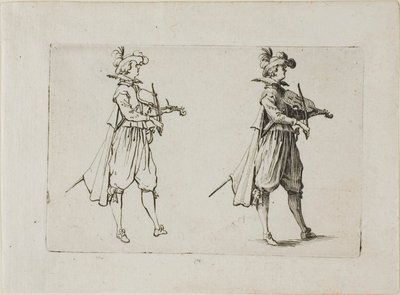 De Vioolspeler, uit De Caprices door Jacques Callot