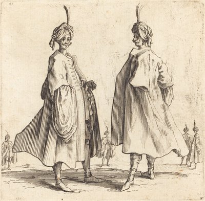 Twee Turken door Jacques Callot